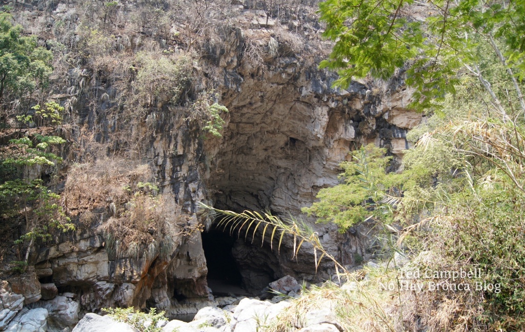 The exit of La Chonta underground river at Cacahuamilpa Caves in Mexico